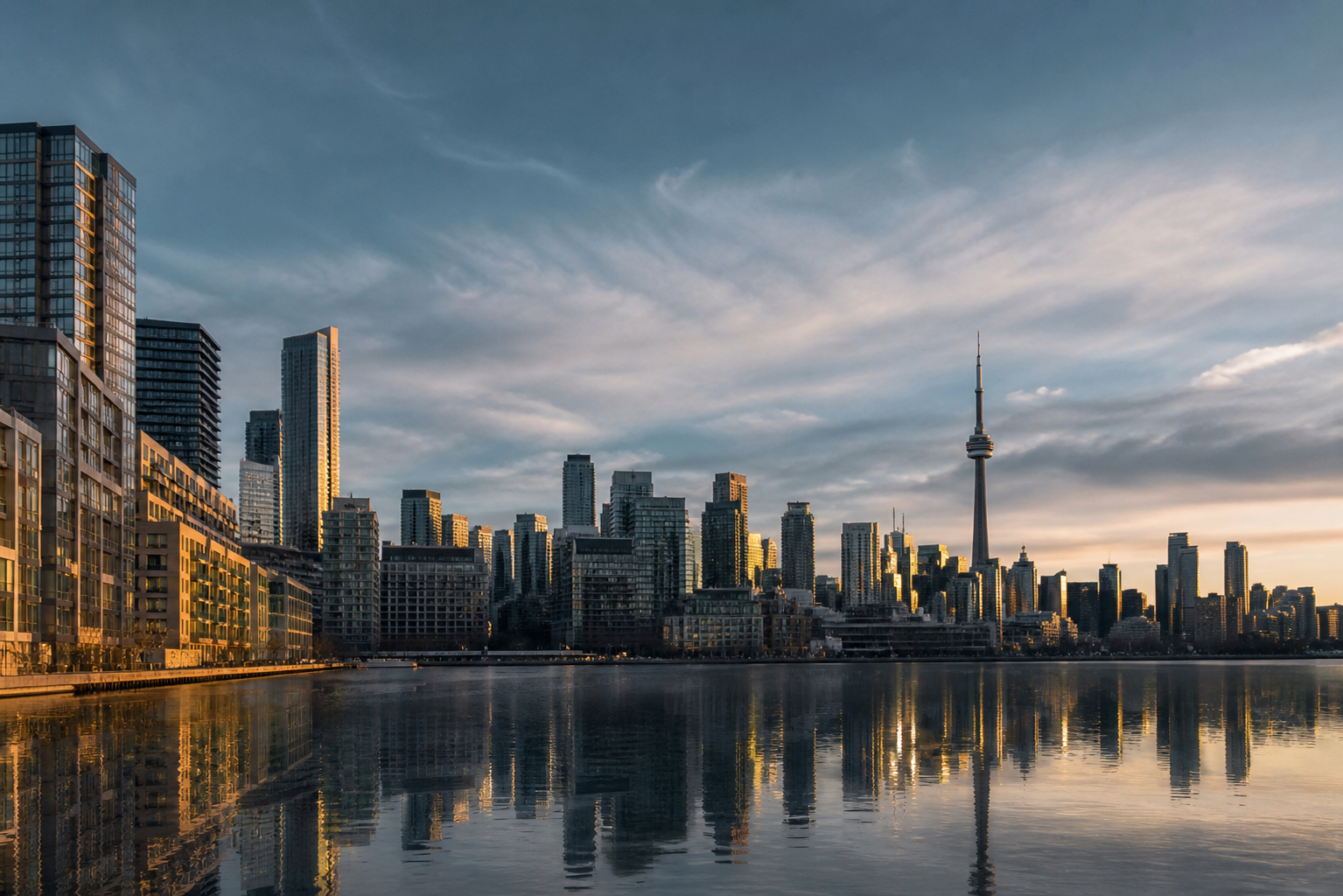 Toronto skyline at dawn